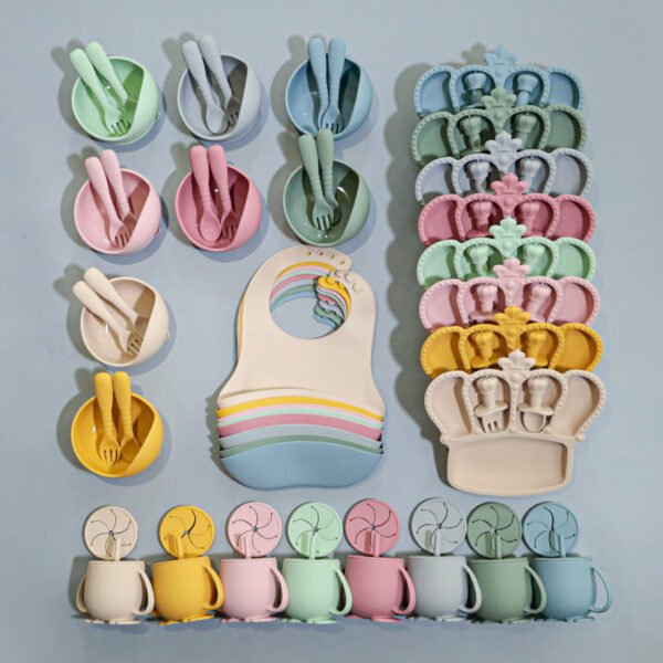 Ensemble de cinq assiettes en silicone pour enfants – Image 2