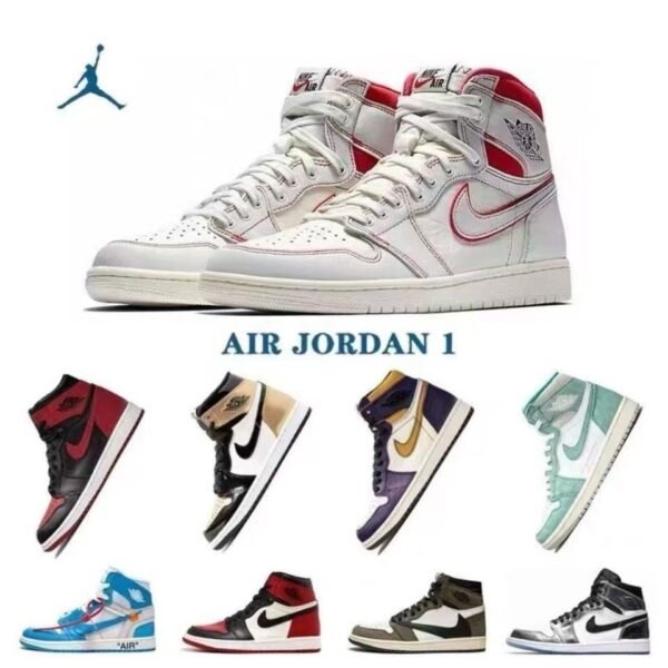 Pure Original AJ1 Chaussures de basket-ball montantes AJ1 Obsidian Hommes et femmes Chaussures – Image 36