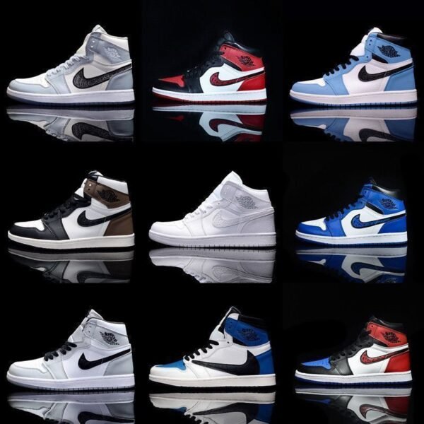 Pure Original AJ1 Chaussures de basket-ball montantes AJ1 Obsidian Hommes et femmes Chaussures