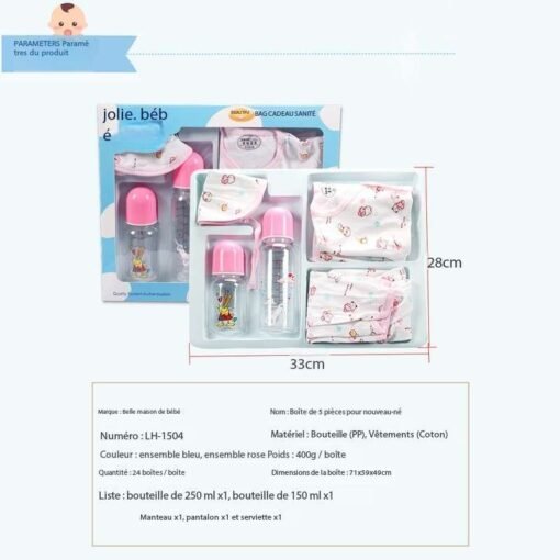 Vêtements pour bébé ensemble de biberons à bouche standard accessoires 5 pièces – Image 3
