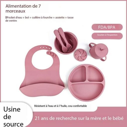 Ensemble de cinq assiettes en silicone pour enfants – Image 3