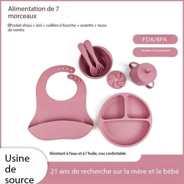 Ensemble de cinq assiettes en silicone pour enfants – Image 3