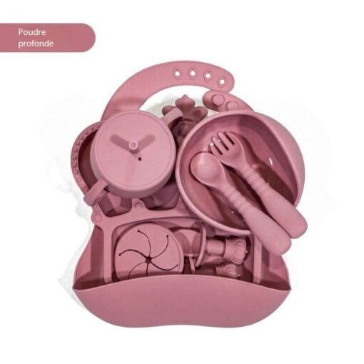 Ensemble de cinq assiettes en silicone pour enfants