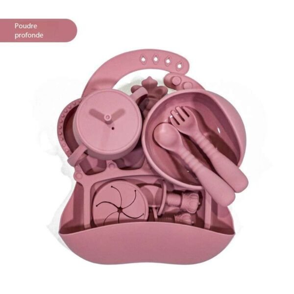 Ensemble de cinq assiettes en silicone pour enfants