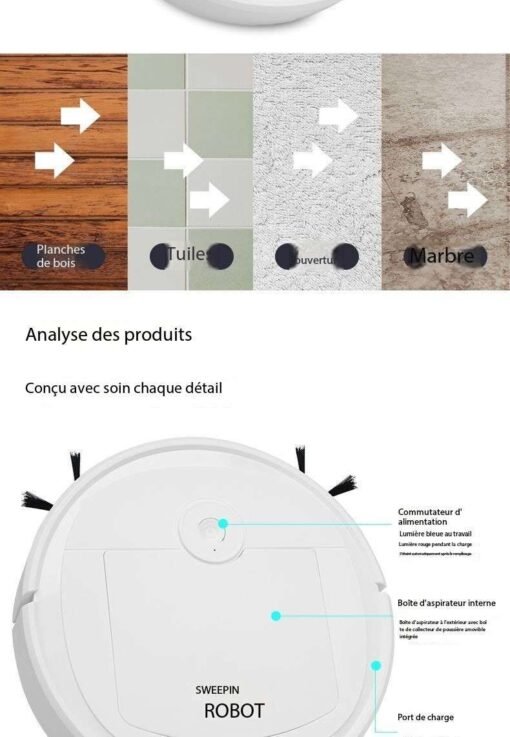 Robot de balayage intelligent trois en un – Image 7