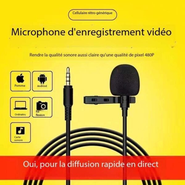 Microphone enregistrement de téléphone portable repas et diffusion en plein air réduction du bruit – Image 6