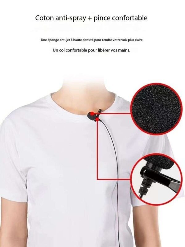 Microphone enregistrement de téléphone portable repas et diffusion en plein air réduction du bruit – Image 2