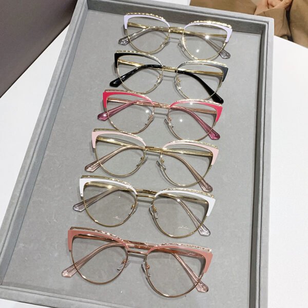 Grappes de lunettes pour dames métalliques – Image 4