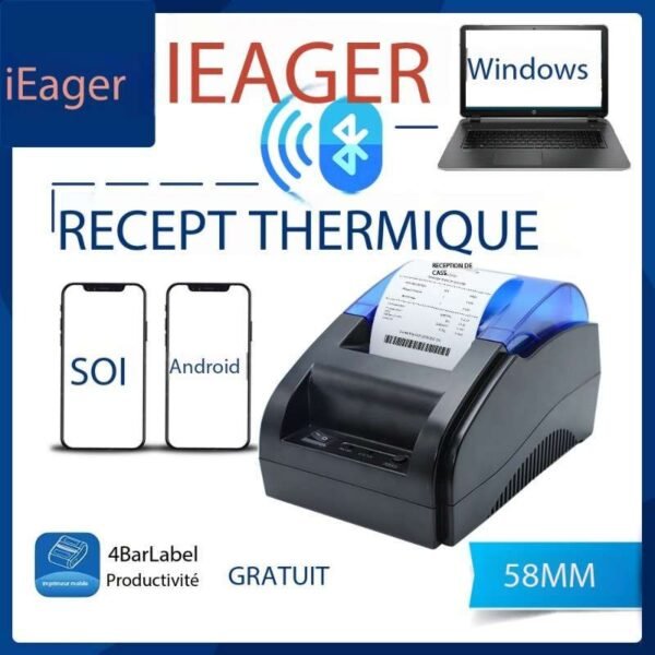 transfrontalière 58mm version Bluetooth imprimante – Image 7